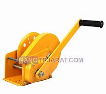 Hand winch with friction brake